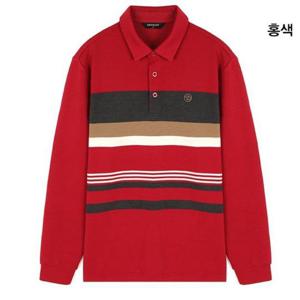 그린조이 HC12 남성 스트라이프 카라 티셔츠 GM24KY21M(레드)