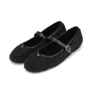 바바라 패브릭 퍼 메리제인 여성 플랫 1cm_BBI538