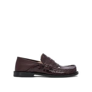 LOEWE LLSC290X25BURGUNDY Campo  loafers
