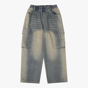 [유솔(아동)]UNI 카고 와이드 데님 (2컬러) ULTJ258Z3