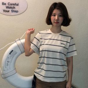 [구김스]구김스 0712_INV 스트라이프 반팔티셔츠