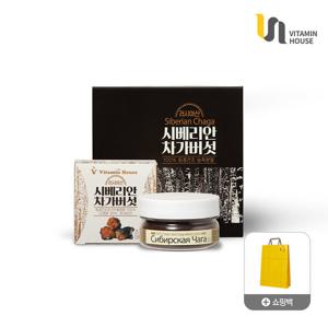 비타민하우스 추석선물 시베리안 차가버섯(4통) 선물세트+쇼핑백 1개