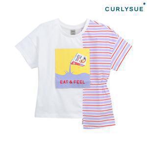 [컬리수] 언발란스 절개티셔츠 COM1GATS08 [여름]