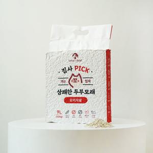 집사픽 상쾌한 무색소 고양이 두부모래 가는입자 9L x 5개