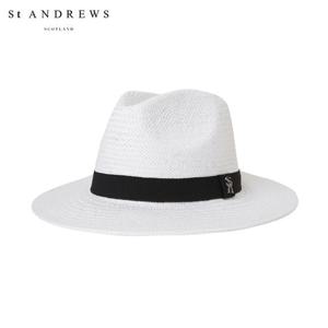 [세인트앤드류스] 남성 STA 로고 테이프 천연초 페도라 811C2CP615_WH