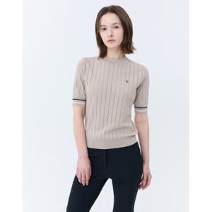 헤지스 골프 여성 24SS 클리어런스스테디셀러라인 위빙 반팔니트 (BEIGE) WWSW4B312I1