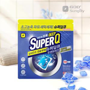 갓성비 슈퍼딥큐 오션브리즈 42개입 캡슐세제 실내건조 고농축 세탁 드럼세탁기 세제