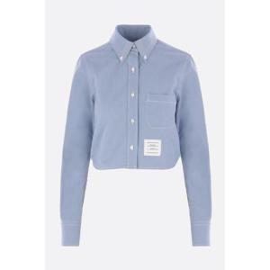THOM BROWNE denim cropped shirt FLL183AF0991480