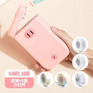 아트박스/오피스큐 D30S 핑크 핑크돼지 라벨 5SET