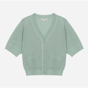 [써스데이아일랜드][여성]브이넥 반소매 가디건(T254MCD246W)