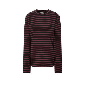 헤지스 여성 25FW Essential 코튼 스트라이프 긴팔 티셔츠 블랙 HSTS5DC83BK
