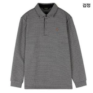 그린조이 HC12 남성 패턴 3버튼 카라 긴팔 티셔츠 GF24KY28M(검정)