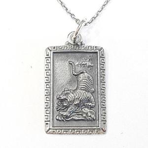 [블루케이] 실버silver 십이지 호랑이목걸이250206-08