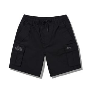 JEEP 남녀공용 카고 아웃포켓 반바지 JP2PTU854BK