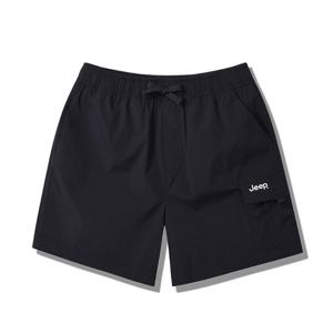 JEEP 남녀공용 셋업 카고 반바지 JP2PTU893BK