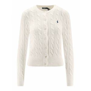 [POLO RALPH LAUREN] 라프리마 여성 가디건 코튼 위드 콘트라스팅 로고 211971868007 화이트 /8
