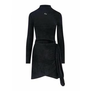 [DIESEL] 라프리마 여성 니 Length 미디 로고 원피스 A188900IKBZ9XX 블랙 /8
