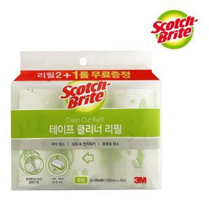3M 테이프 클리너 리필 중형 2+1 먼지크리너 청소롤