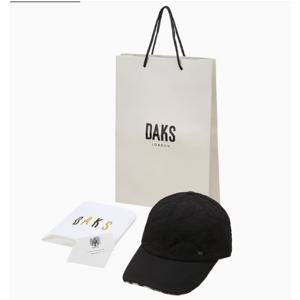 [닥스] 패딩 남성 닥스 금속장식 체크배색 퀼팅 캡모자 DBHE4F404BK