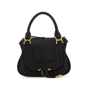 CHLOE 블랙 가죽 미디엄 Marcie 핸드백 CHC22AS660I31 001