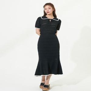[플라스틱아일랜드] 크로셰 니트 머메이드 스커트 PR2KS561