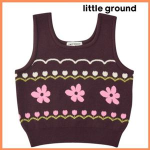 [리틀그라운드8] 테일스쿱(75A14-301-01)니트플라워뷔스티에 아동여아상의 간절기 조끼 선물 데일리 코디