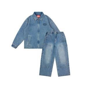 [아이스비스킷] IB 심볼 로고 엠보 데님 자켓 세트_IB53JK514SET