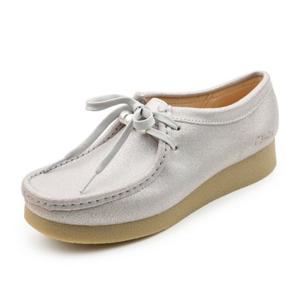CLAOXC3635WK7 금강제화 랜드로바 클락스 여성 왈라비 Wallabee EVOsh Silver suede