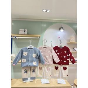 압소바HM (세쌍둥이상하)루비 니트 가디건 상하세트(25년신상) (WA2721212)