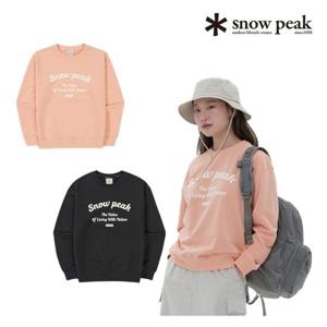 스노우피크 [택가 89,000원]여성 레터링 맨투맨 (S24SWFHT53B)