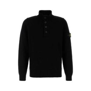 STONE ISLAND Black wool blend sweater 5100040A3 V0029