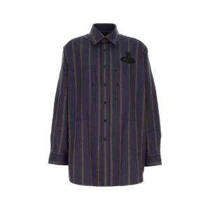 VIVIENNE WESTWOOD Embroidered oxford shirt 24010049W003P O201