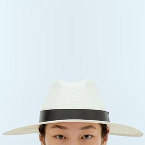 25 FW 막스 마라 Paper Yarn 페이퍼 얀 리본 콘트라스트 햇 2414571032600 001