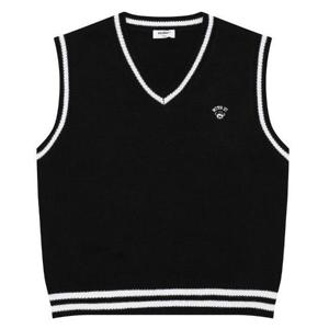 에꼴리에 세이브존03 유니 클래식 니트조끼 kyy24A3001-BK