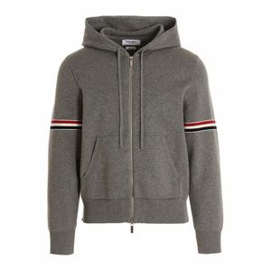 [THOM BROWNE] 라프리마 남성 스웨트셔츠 스웨터 콘트라스트 밴드 후디 MKT008AY3007055 Grey /8