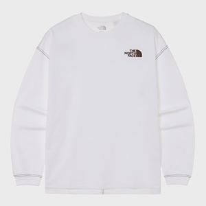 [노스페이스 화이트라벨]에센셜 긴팔 라운드티 NT7TR01K_WHT