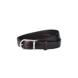 몽블랑 홀스슈 버클 버건디 30mm 레더 벨트 블루 126014