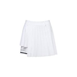 와이드앵글골프반바지 KQJ WWM25Q33W2 TO 언발 이중 플리츠 큐롯 쇼츠 L (White)