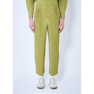 25 FW Homme Plisse Issey Miyake 남성 스트레이트 플리츠 팬츠 HP48JF119 66 GREEN TEA TP840360825