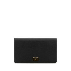 VALENTINO GARAVANI Black leather VLogo Signature clutch 7W2P0AK8SNP 0NO