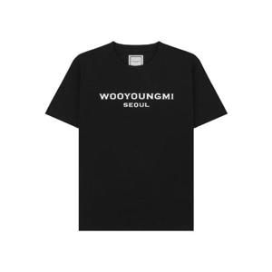 우영미 프론트 서울 로고 티셔츠 블랙   23FW W233TS11730B