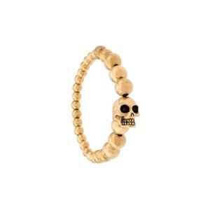 MCQUEEN 알렉산더 맥퀸 남성의 황금 황동 해골 팔찌 554504J160Y0446