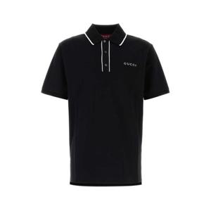 구찌 남성 블랙 Stretch 반팔 폴로 806250XJHHO 1043