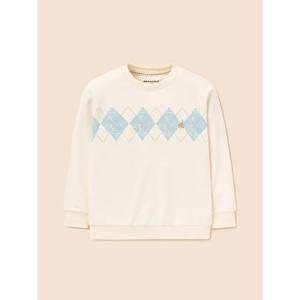 [25FW 10%][빈폴키즈] 아가일 그래픽 스웨트 셔츠 - 아이보리 (BI5941U020)