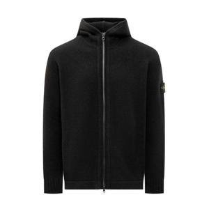 Stone Island 로고 패치 후드 가디건 8115567A3 V0029 TP948084655
