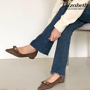 엘리자벳 벨로어 골드버튼 스웨이드 펌프스 EL25838 (2cm)
