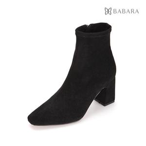 [바바라][바바라] 스웨이드 앵클부츠 7.5cm_BBC807BK