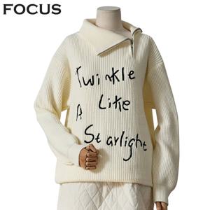 [포커스]반집업 터틀넥 롱니트_FW3K7KT0380