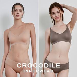 [크로커다일 이너웨어]나일론모달 감탄브라 후크형 브라팬티 4종세트 CDW3O1516_T