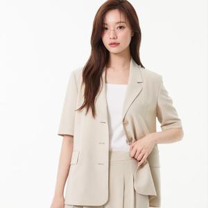 플라스틱아일랜드  (PR2WJ481) 노치드카라 싱글 하프 자켓